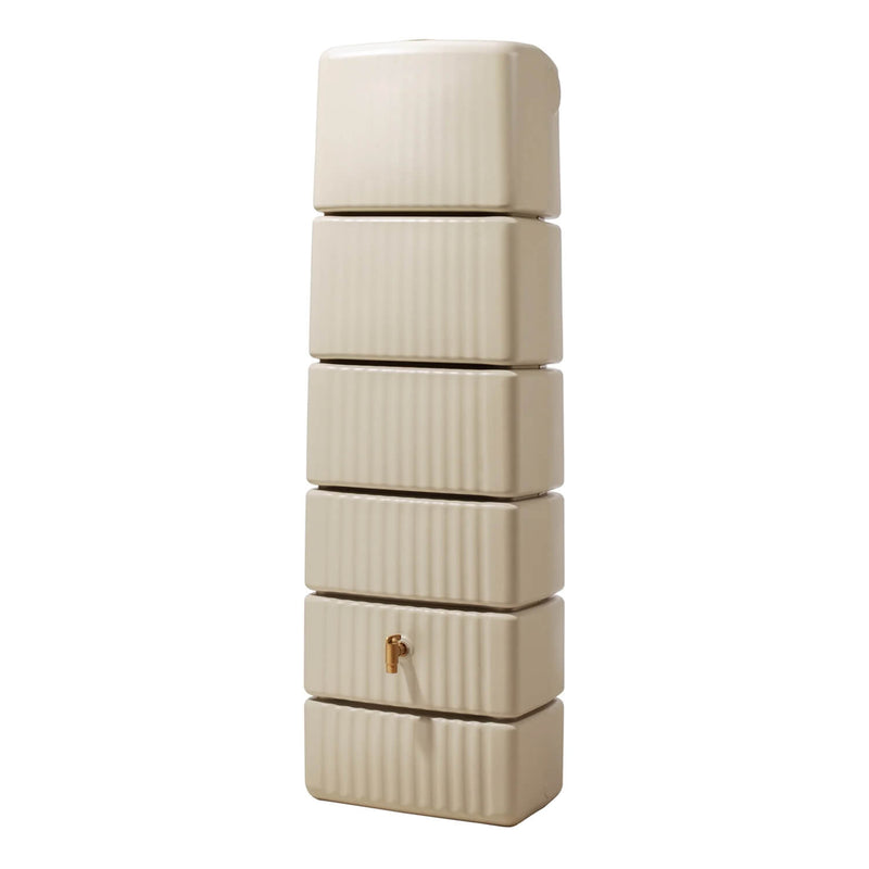 Slim 330L Wall Tank Butt – Green, Sand Beige