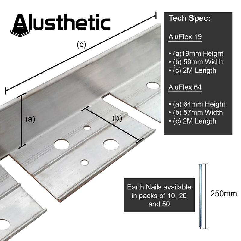 Aluflex Edging Earth Nail - 250mm Length