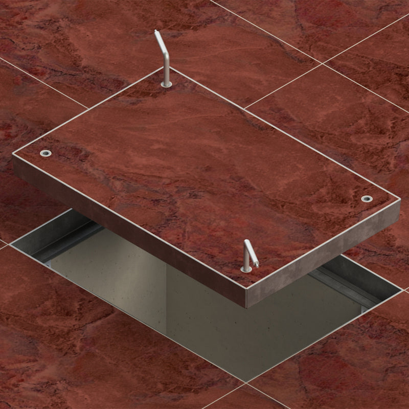 900 x 600 x 70mm Seamless Tile Recessed Manhole Cover & Frame