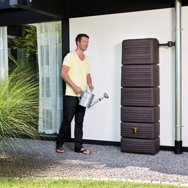 Slim 350L Wall Tank – Sand Beige, Green, Dark Grey & Dark Wood