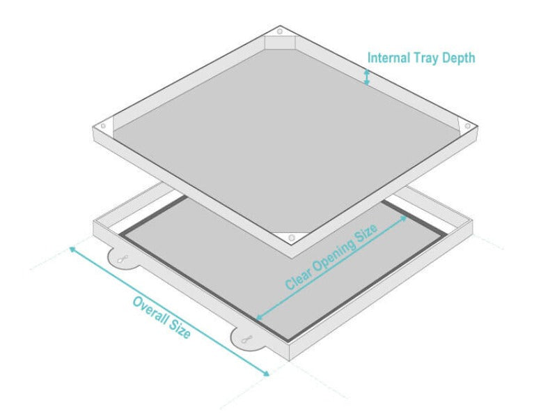 600 x 450mm GrassTop Manhole Cover for Grass w/ 100mm Recessed Tray